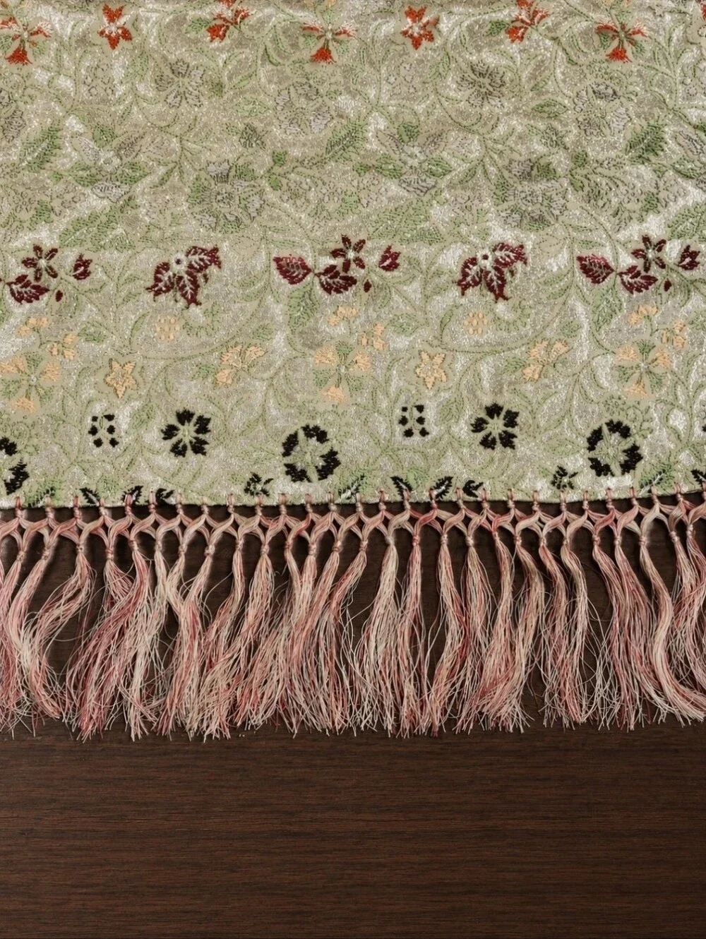 Authentic Tatsumura Kyoto Silk Brocade Table Runner | Historic Japanese Textile